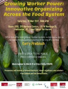 Workshop: Organizing Across the Food System